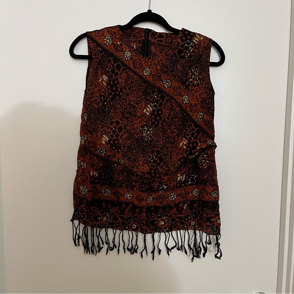 Frayed Batik Indonesia Top